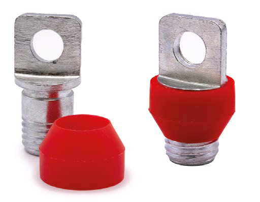 Threaded bolt with silicone seal and suspension eye